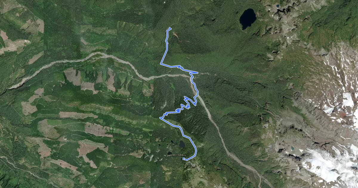 Маршрут Golden Lakes Trail на спутниковом снимке