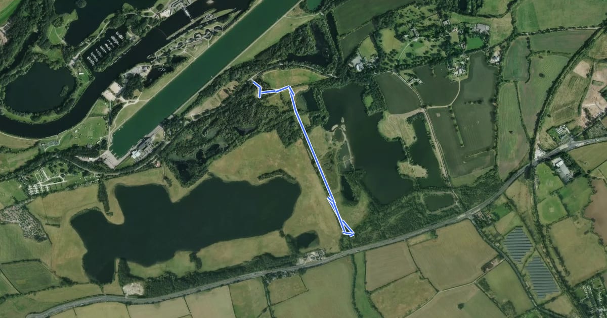 Маршрут Goldeneye Trail на спутниковом снимке