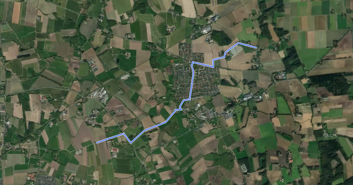 Маршрут Goldenstedt (32) - Vechta (41) на спутниковом снимке