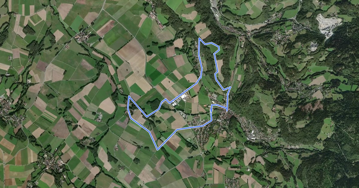 Маршрут Goldkronach Rundwanderweg Nr. 1 на спутниковом снимке