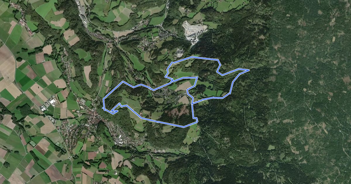 Маршрут Goldkronach Rundwanderweg Nr. 3 на спутниковом снимке