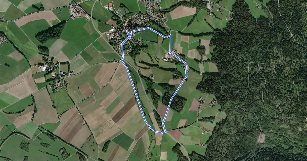 Маршрут Goldkronach Rundwanderweg Nr. 6 на спутниковом снимке