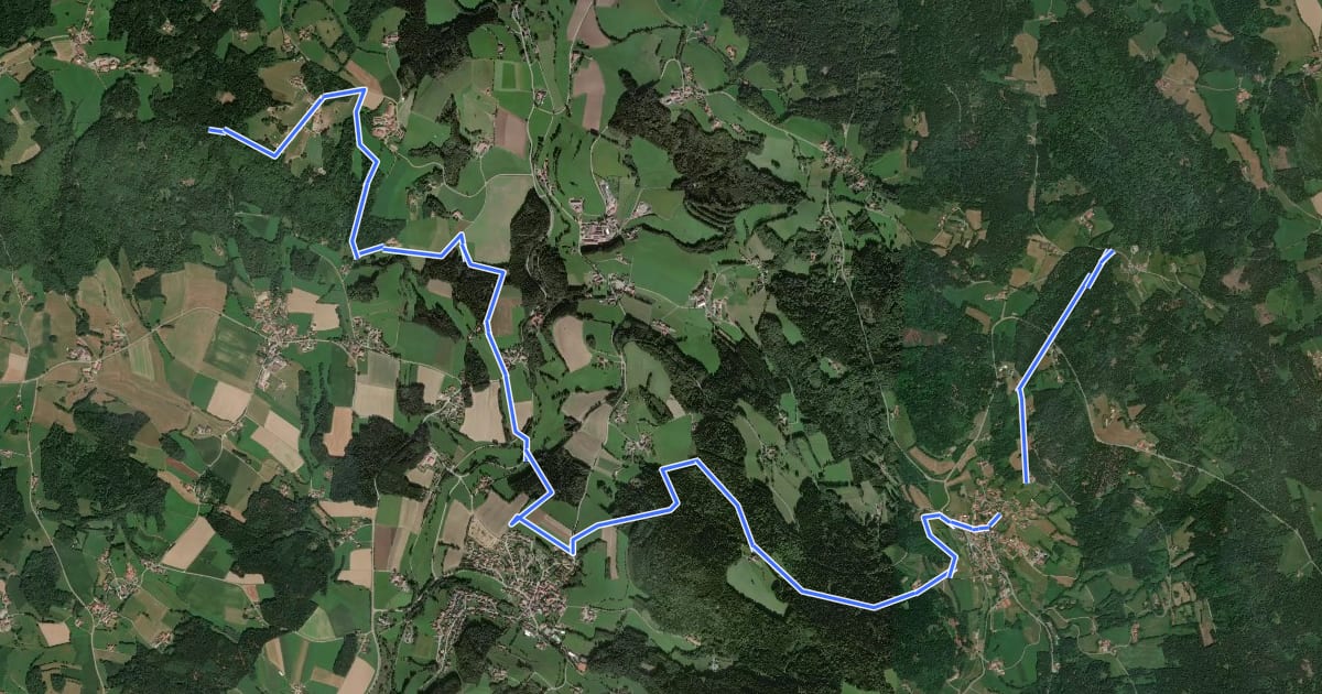 Маршрут Goldsteig Rundweg Nr.27A Haibach на спутниковом снимке