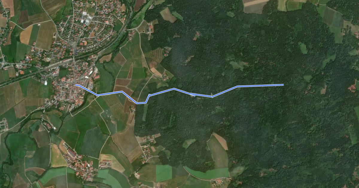 Маршрут Goldsteig Zuweg Nr.11A Arnschwang → Goldsteig на спутниковом снимке