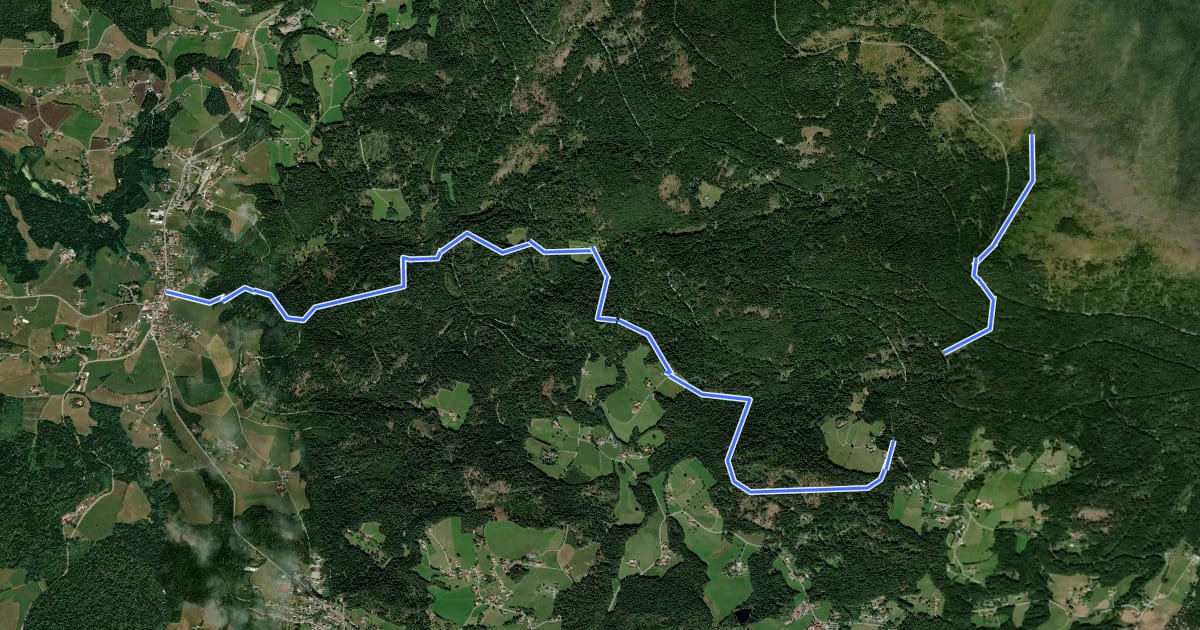 Маршрут Goldsteig Zuweg Nr.22, Altreichenau - Dreisessel на спутниковом снимке