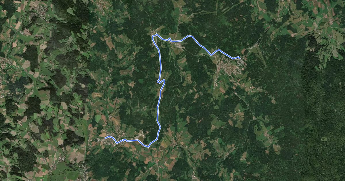 Маршрут Goldsteig Zuweg Nr.29 Neukirchen → Maibrunn → St. Englmar на спутниковом снимке