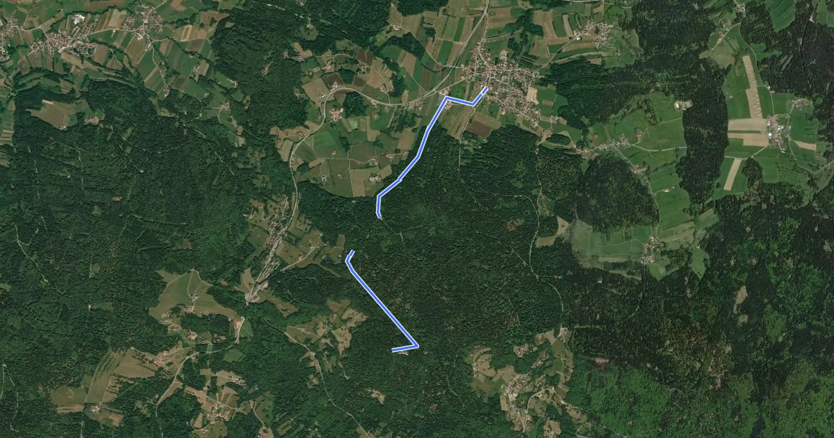 Маршрут Goldsteig Zuweg Nr.35 Schöffweg → Brotjacklriegel на спутниковом снимке