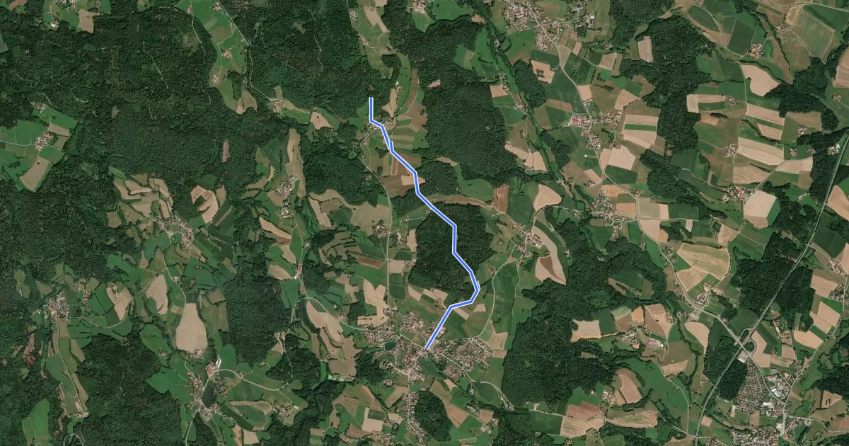 Маршрут Goldsteig Zuweg Nr.37 Falkenfels → Riedelhänge на спутниковом снимке