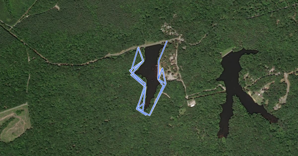 Маршрут Goodwin Lake Trail на спутниковом снимке