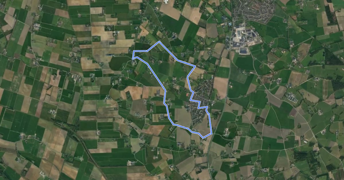 Маршрут Gooijschepad Verkorte route на спутниковом снимке