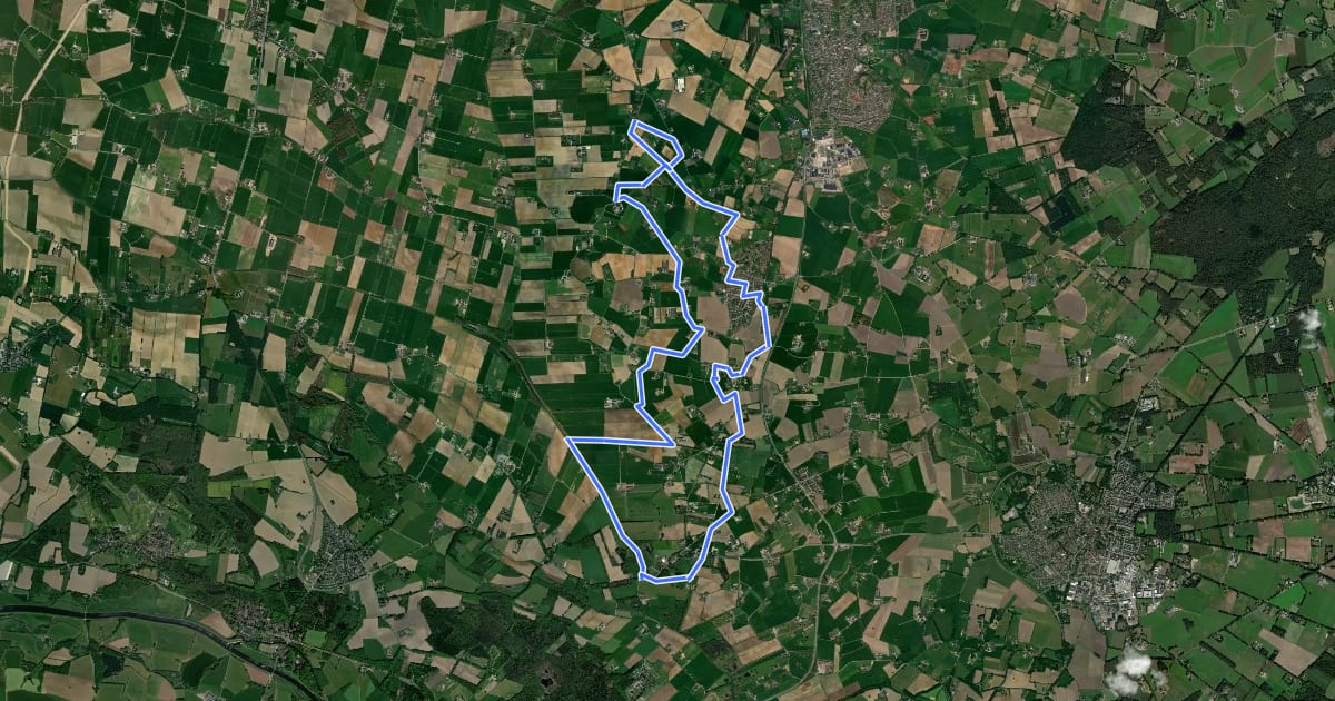 Маршрут Gooijschepad Verlengde route на спутниковом снимке