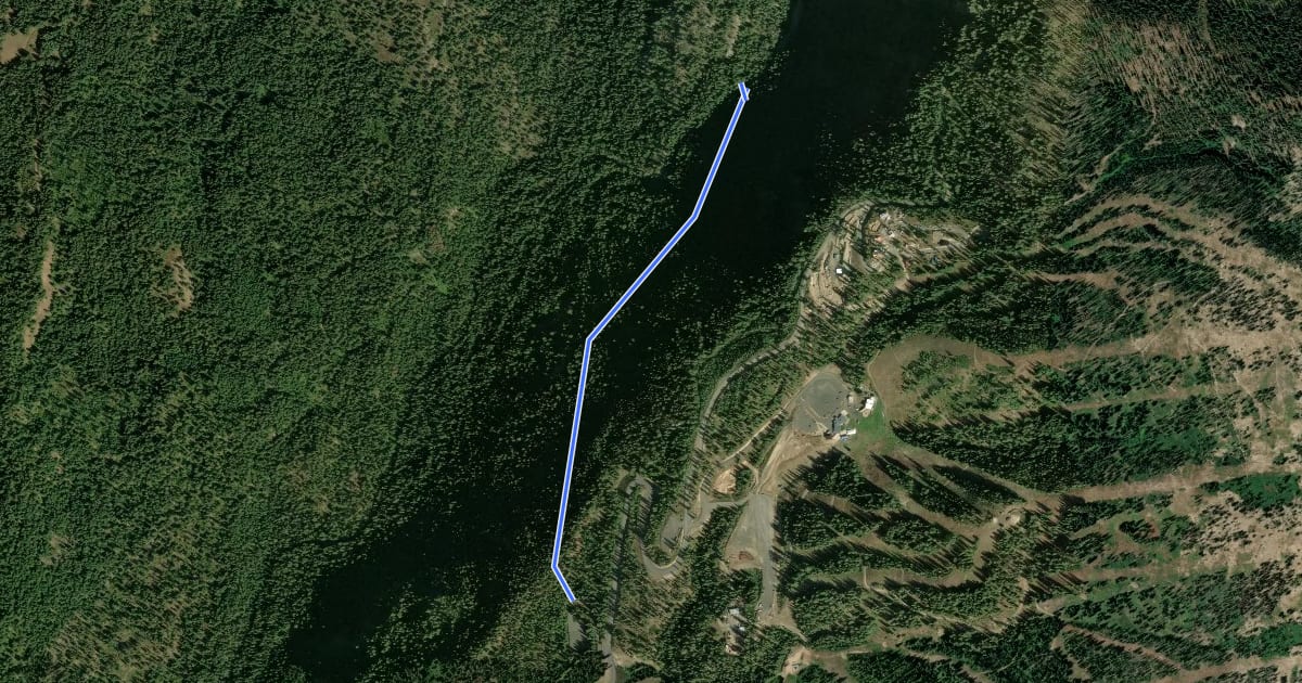 Маршрут Goose Creek Falls Trail на спутниковом снимке