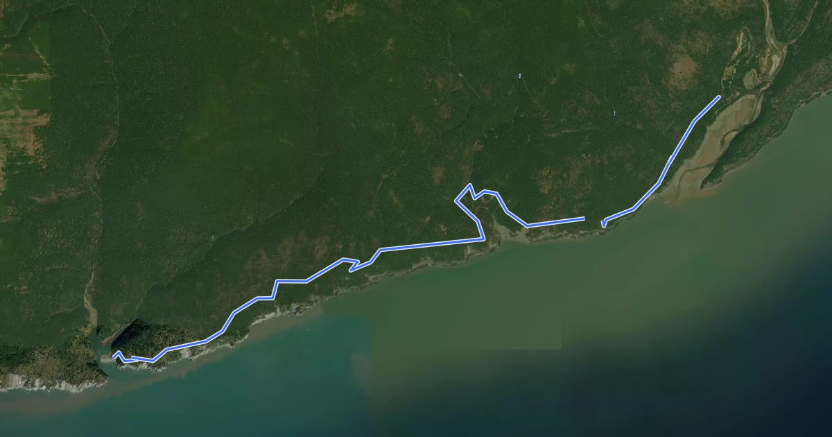 Маршрут Goose River Trail на спутниковом снимке