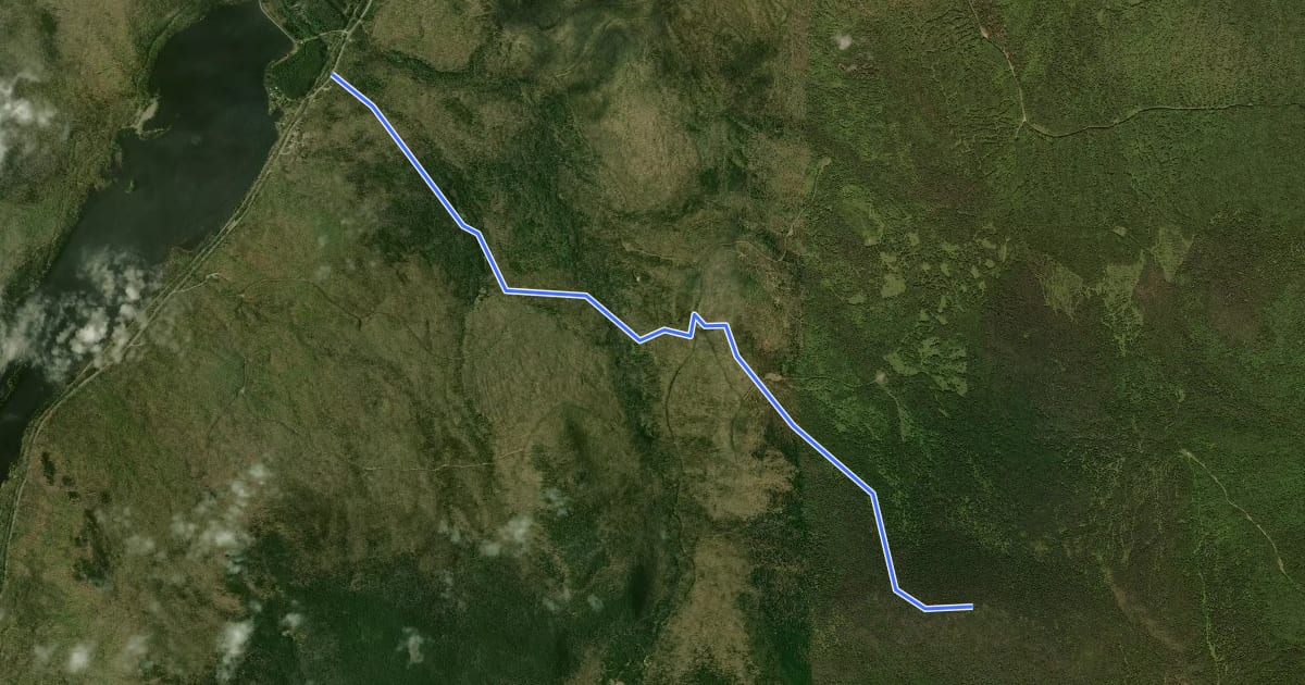 Маршрут Gore Mountain Trail на спутниковом снимке