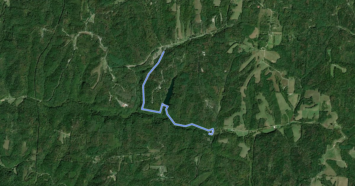 Маршрут Gorge Overlook Trail на спутниковом снимке