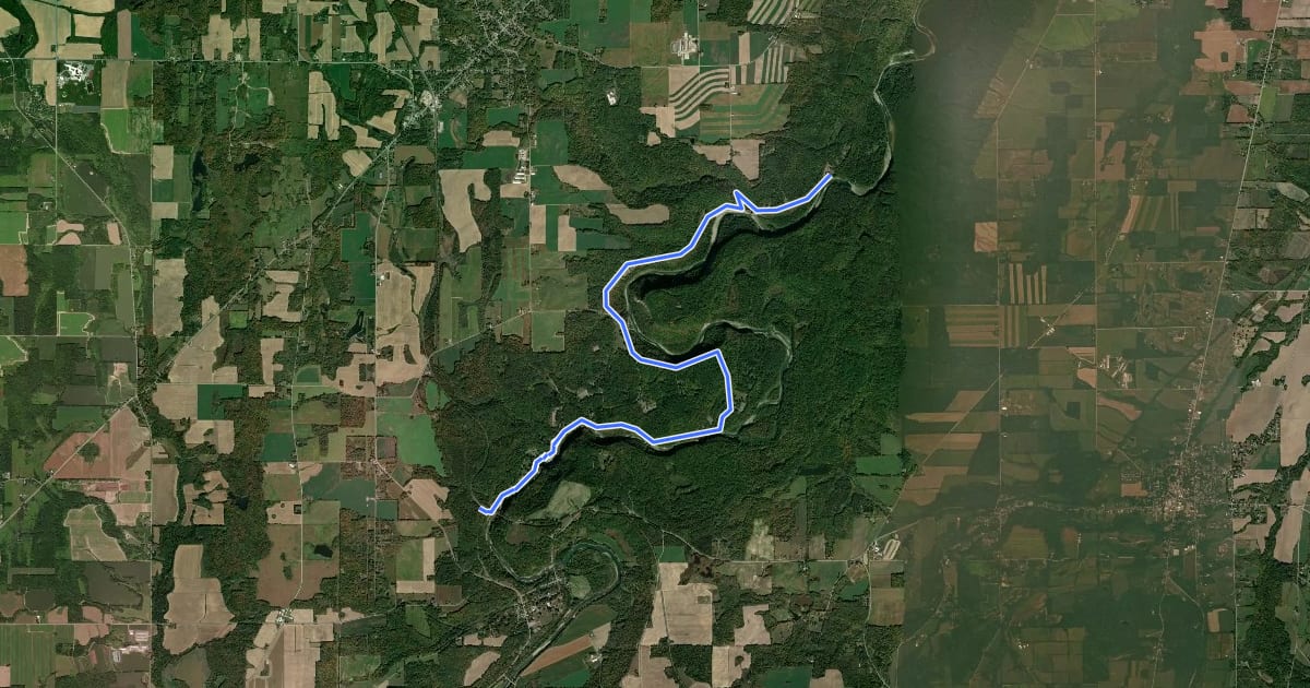 Маршрут Gorge Trail на спутниковом снимке