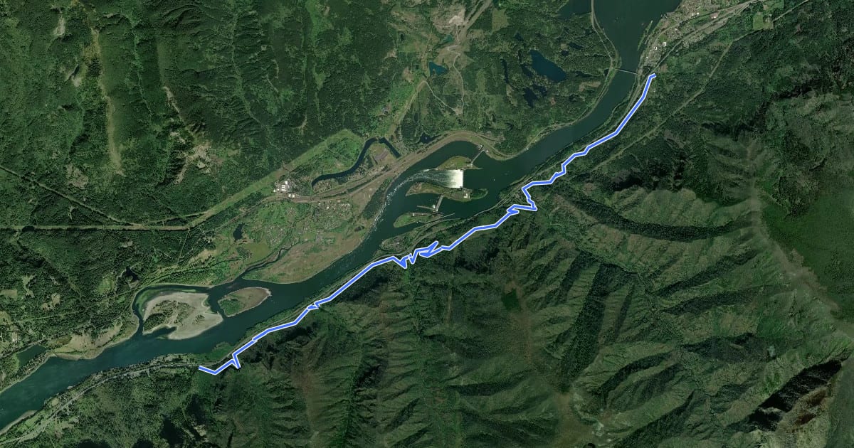 Маршрут Gorge Trail на спутниковом снимке