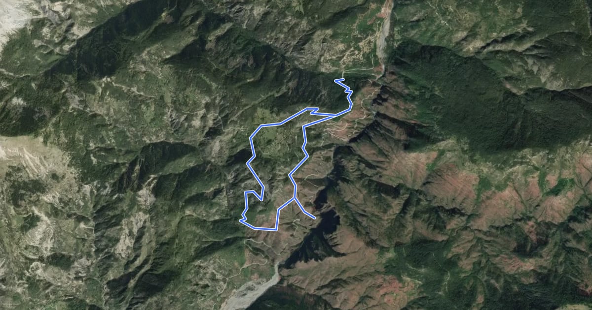 Маршрут Gorges de Daluis на спутниковом снимке