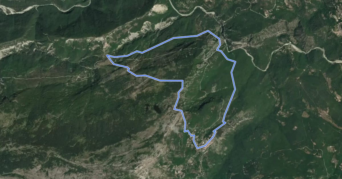 Маршрут Gorges de l'Estéron на спутниковом снимке