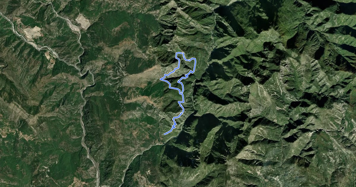 Маршрут Gorges de la Vésubie на спутниковом снимке
