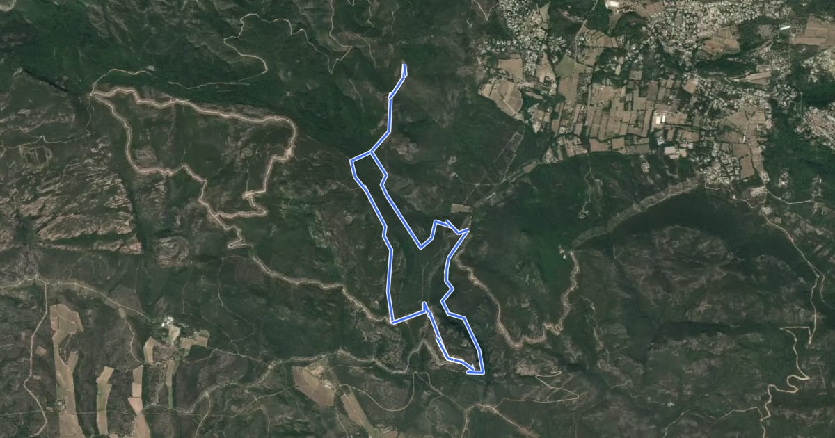 Маршрут Gorges du Blavet Castel Diaou на спутниковом снимке