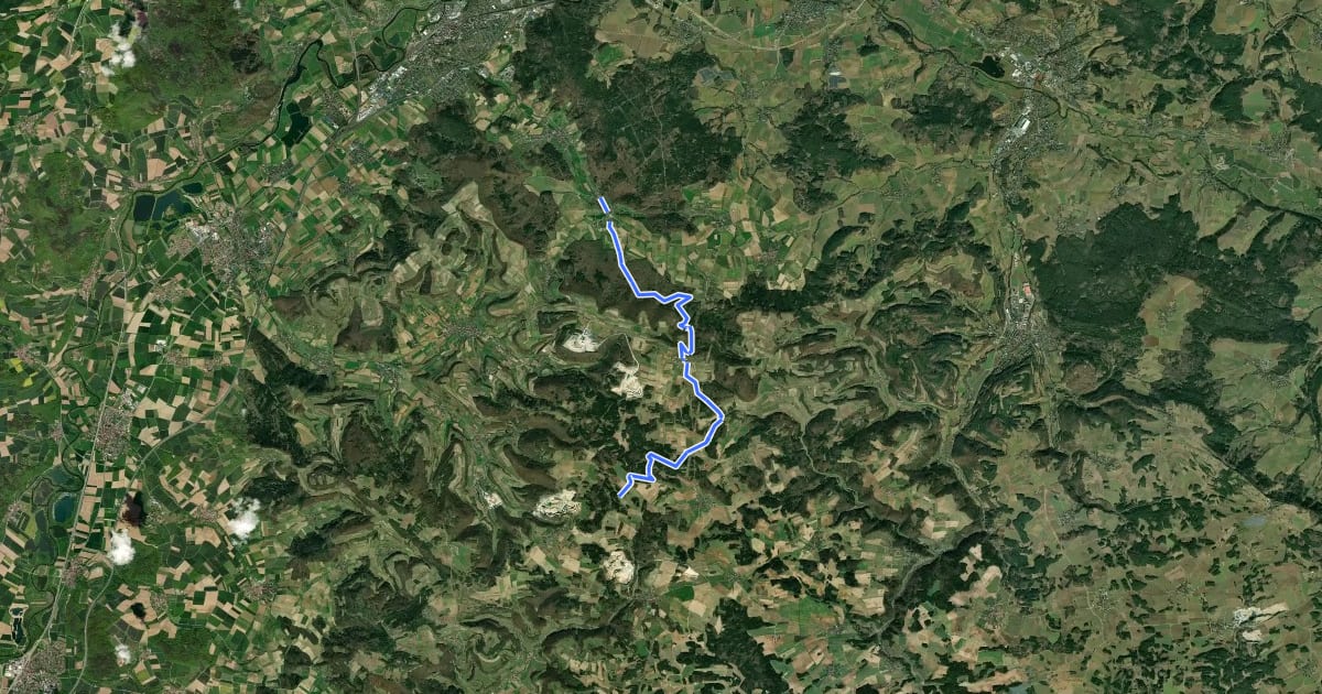 Маршрут Gorkumweg (Klosterlangheim) на спутниковом снимке