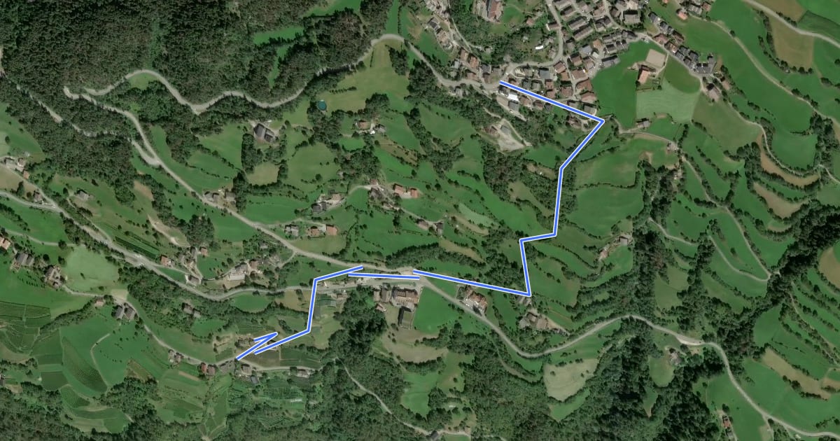 Маршрут Gorneggweg на спутниковом снимке
