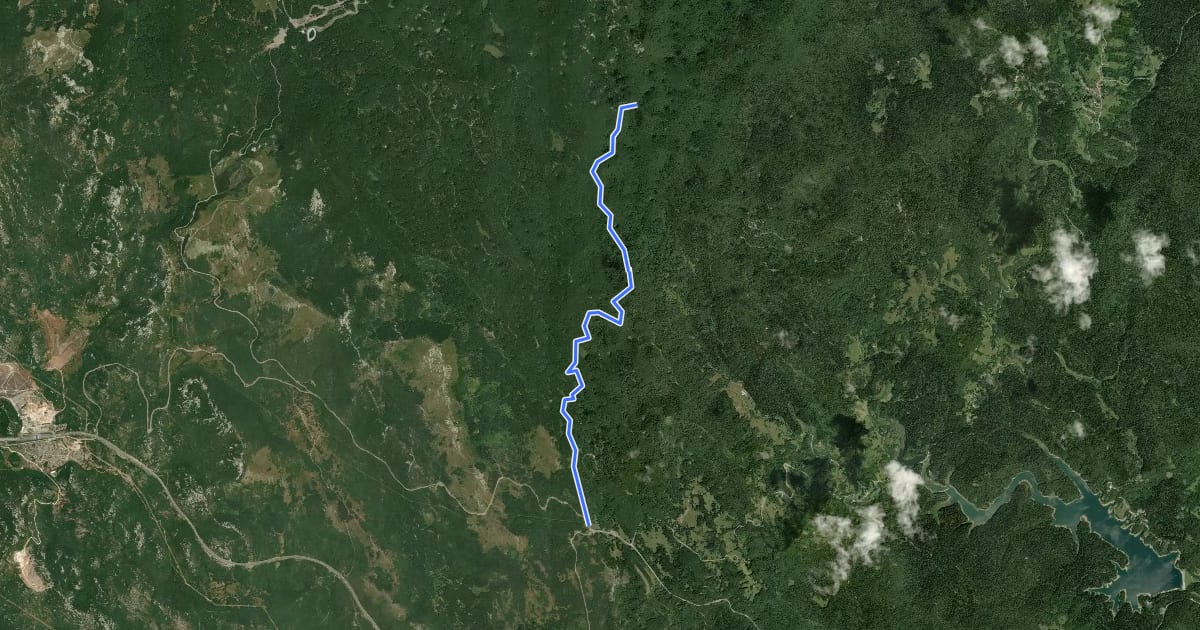 Маршрут Gornje Jelenje - Vilje - Risnjak на спутниковом снимке