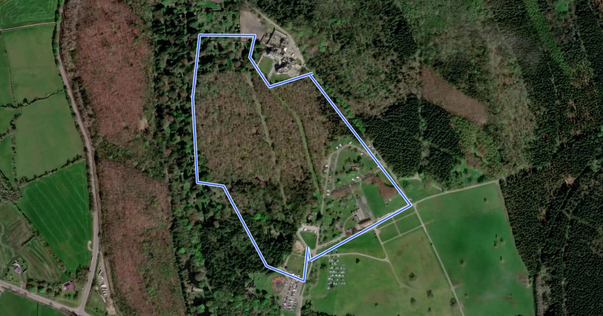 Маршрут Gosford Forest Park - Blue Path на спутниковом снимке