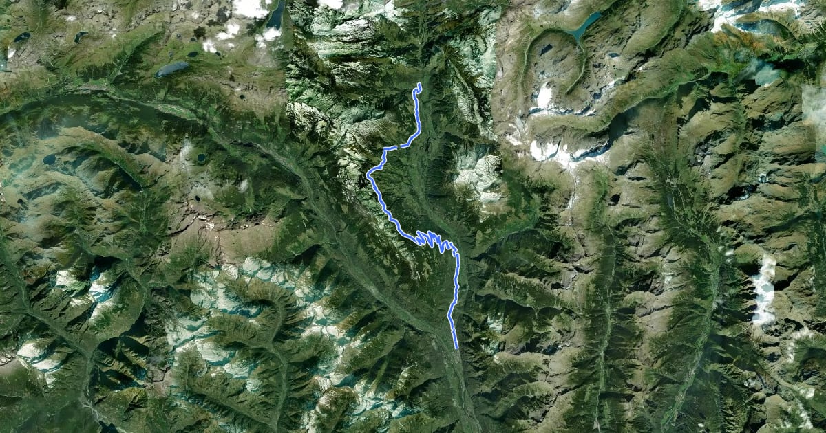 Маршрут Gottardo Bike (Olivone-Biasca) Tappa 3 на спутниковом снимке