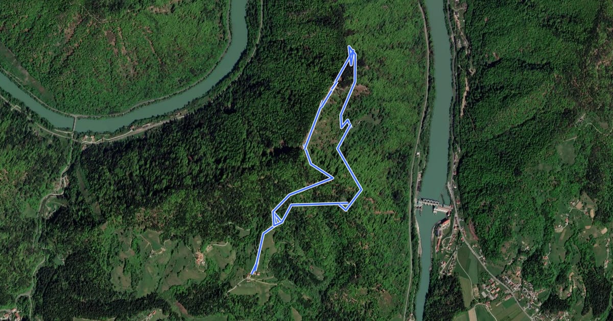 Маршрут Gozdna učna pot Ruta на спутниковом снимке