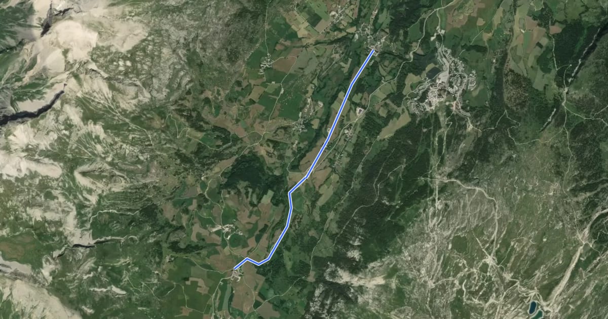 Маршрут GP Col de Festre to Agnières en Dévoluy на спутниковом снимке