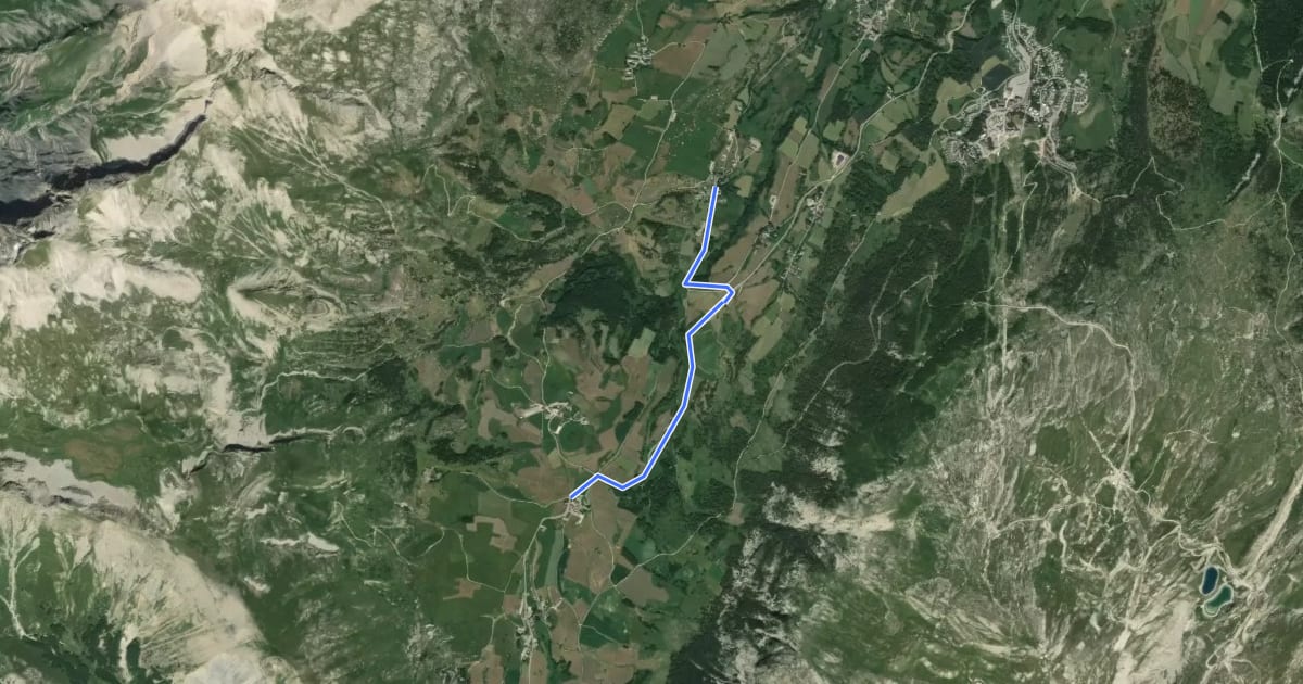 Маршрут GP Col de Festre to l'Adroit на спутниковом снимке