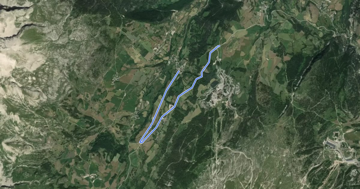 Маршрут GP Col de Rioupes to Agnières en Dévoluy на спутниковом снимке
