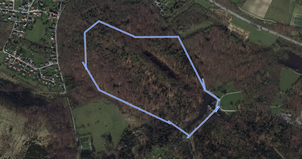 Маршрут GPS-Naturerlebnispfad Bärenstein-Route [Externsteine] на спутниковом снимке