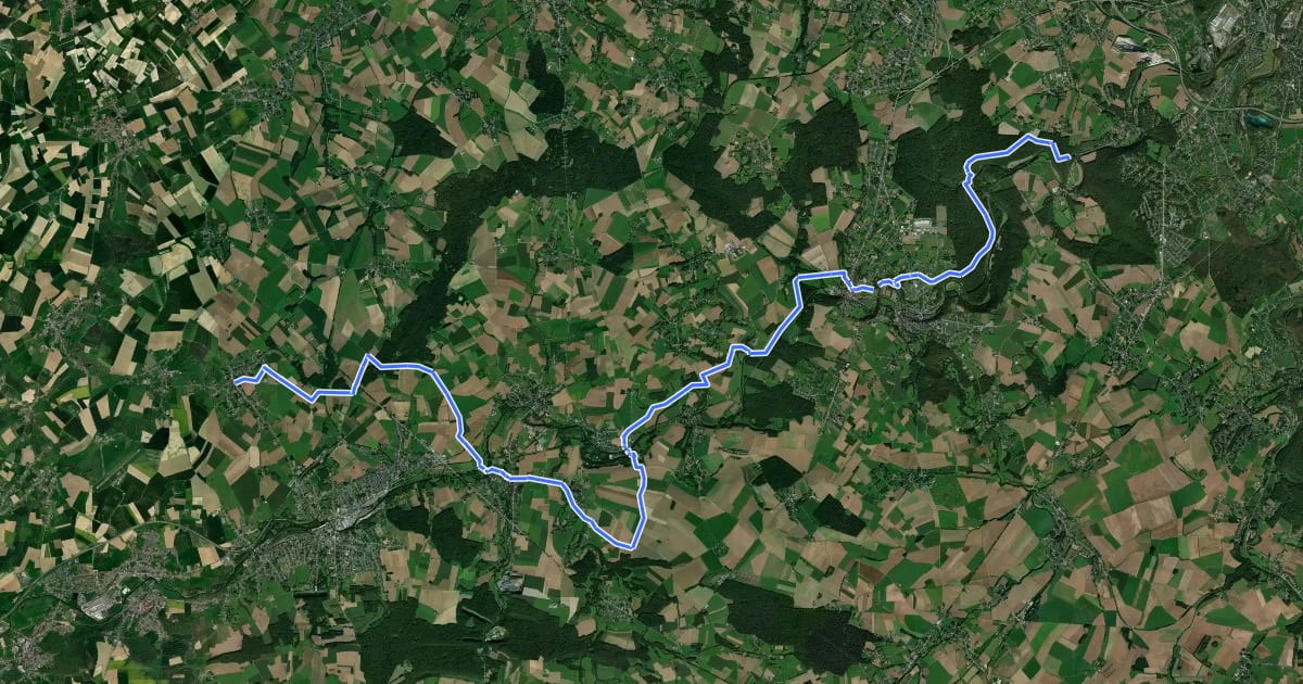Маршрут GR 129, Grand-Reng - Fontaine-l'Évêque на спутниковом снимке