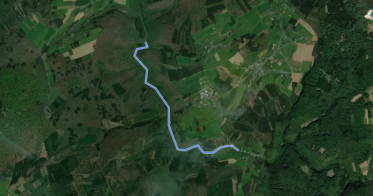 Маршрут GR 129 Sud La Belgique en diagonale ! Variante crue Daverdisse - Lesse на спутниковом снимке