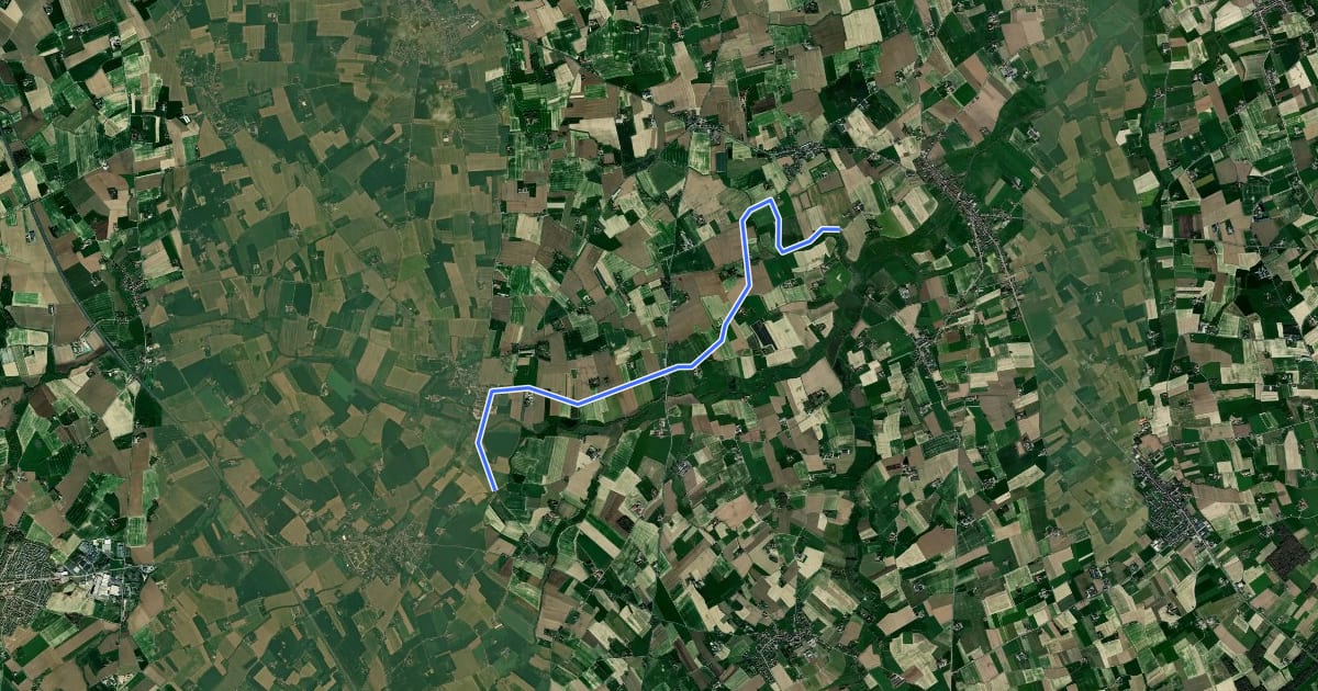 Маршрут GR 130 IJzer Wintervariant Oost Cappel на спутниковом снимке