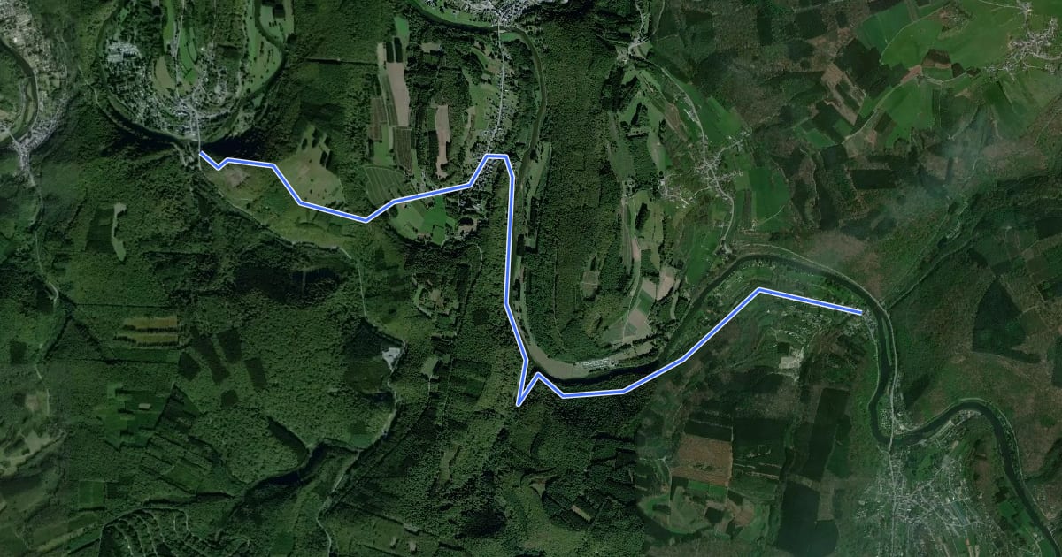 Маршрут GR 16 Variante de Laforêt на спутниковом снимке