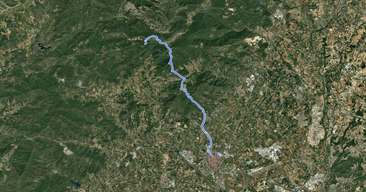 Маршрут GR 172 De la Mussara a Bellprat - Etapa 01 на спутниковом снимке