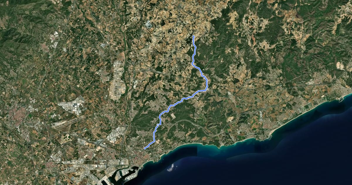 Маршрут GR 172 De la Mussara a Bellprat - Etapa 03 на спутниковом снимке