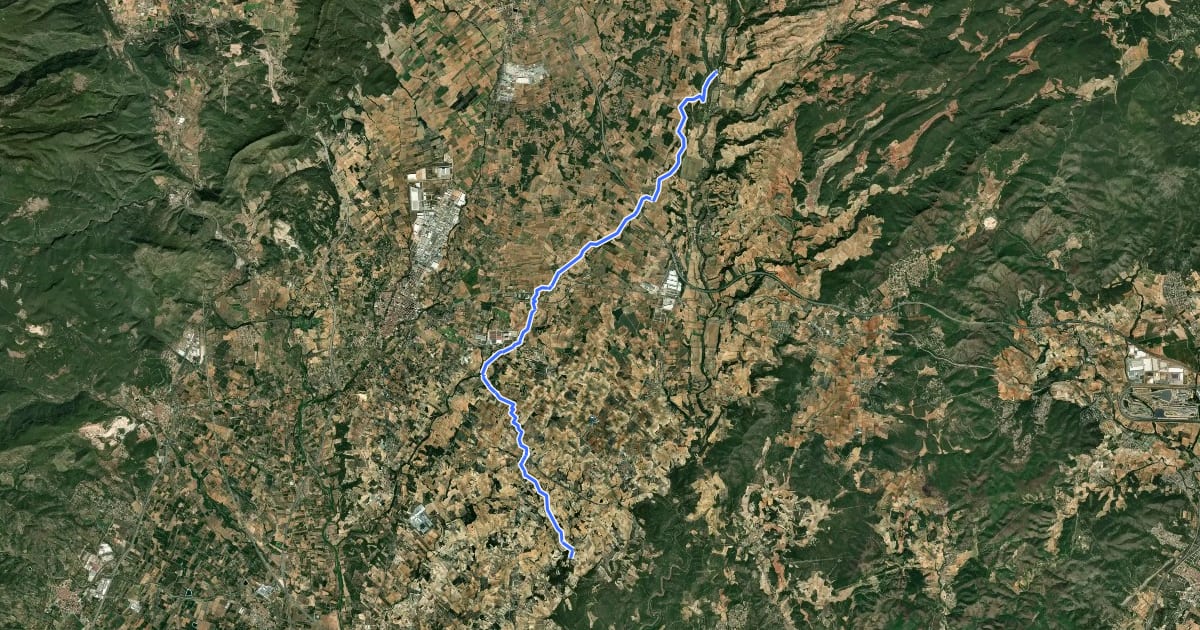 Маршрут GR 172 De la Mussara a Bellprat - Etapa 04 на спутниковом снимке