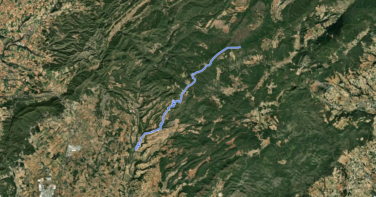 Маршрут GR 172 De la Mussara a Bellprat - Etapa 05 на спутниковом снимке