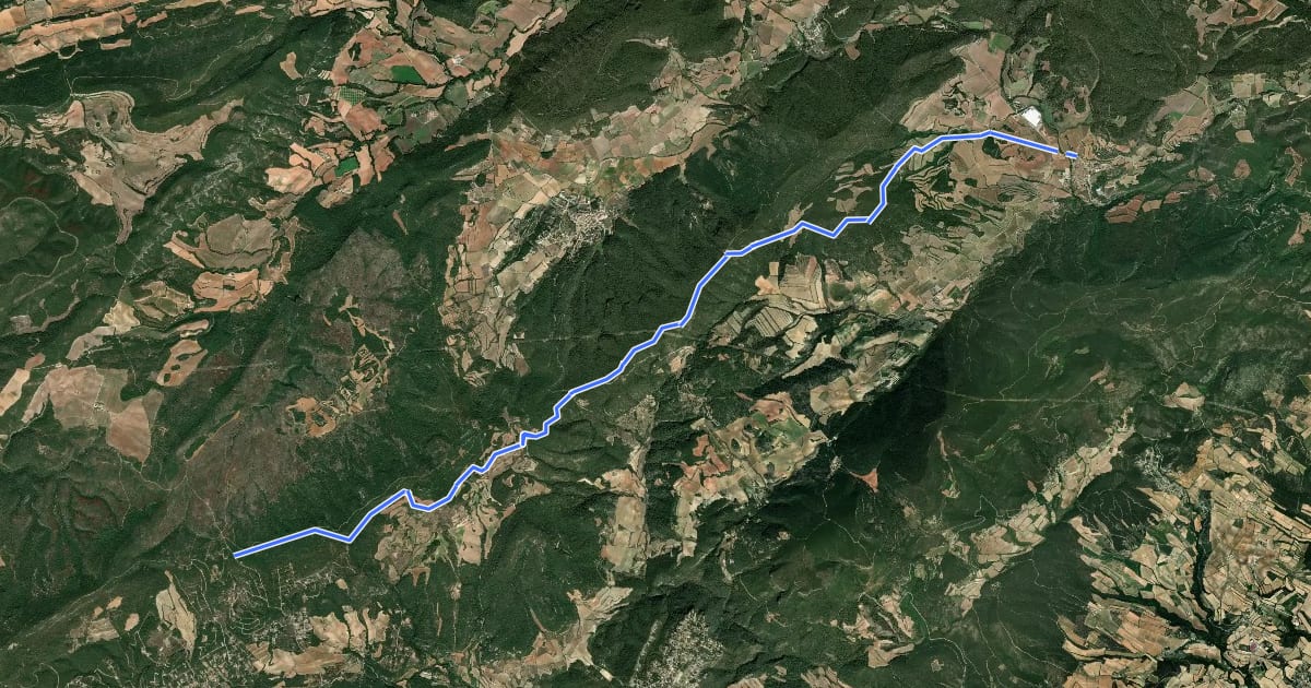 Маршрут GR 172 De la Mussara a Bellprat - Etapa 06 на спутниковом снимке