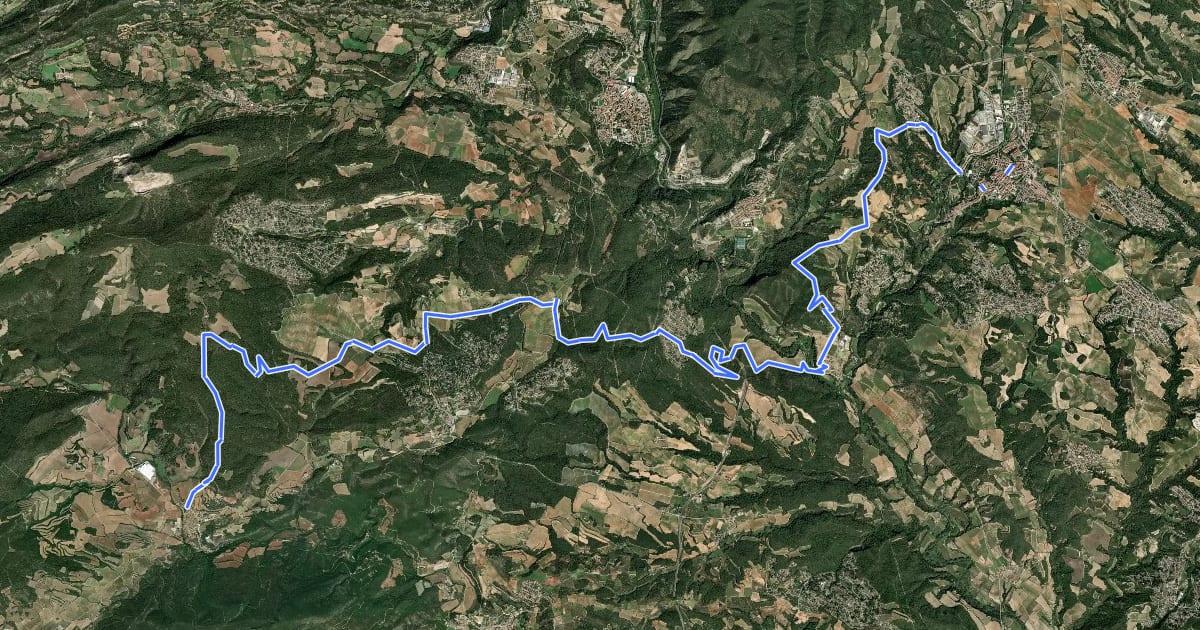 Маршрут GR 172 De la Mussara a Bellprat - Etapa 07 на спутниковом снимке