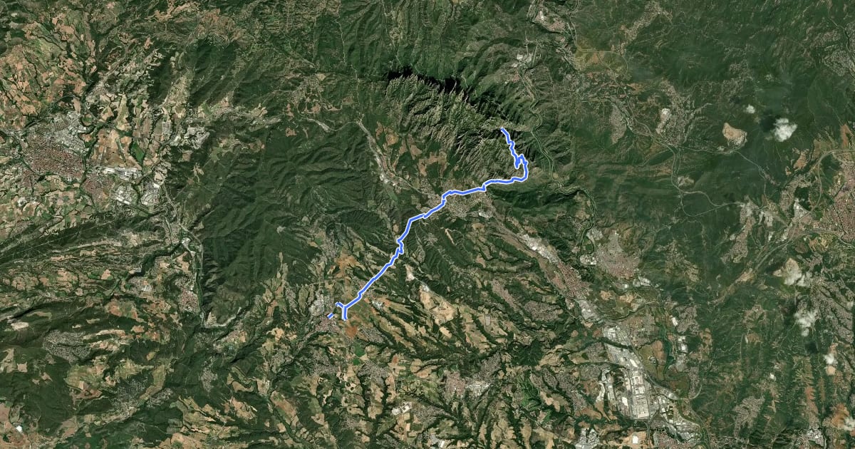 Маршрут GR 172 De la Mussara a Bellprat - Etapa 08 на спутниковом снимке