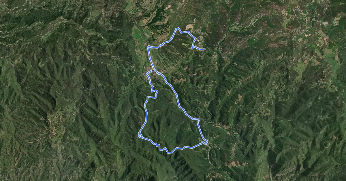 Маршрут GR 177 Ronda del Moianès - Etapa 4 на спутниковом снимке