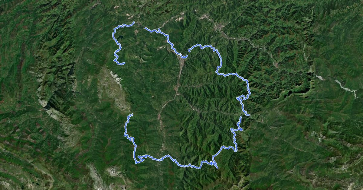 Маршрут GR 208 Anillo Ciclista (Incompleto) на спутниковом снимке