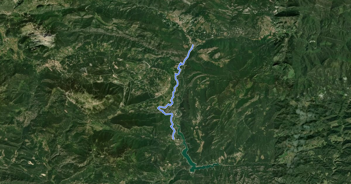 Маршрут GR 270 Camí del Llobregat - Etapa 2 на спутниковом снимке