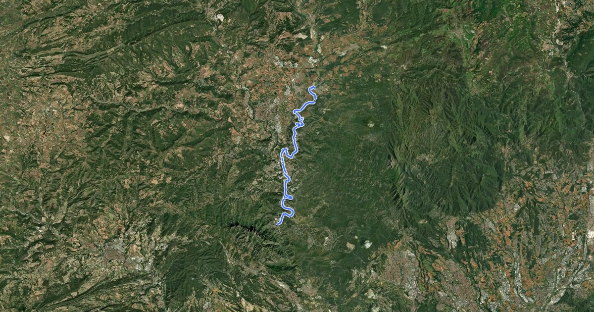 Маршрут GR 270 Camí del Llobregat - Etapa 6 на спутниковом снимке